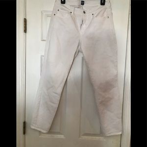 White denim jeans